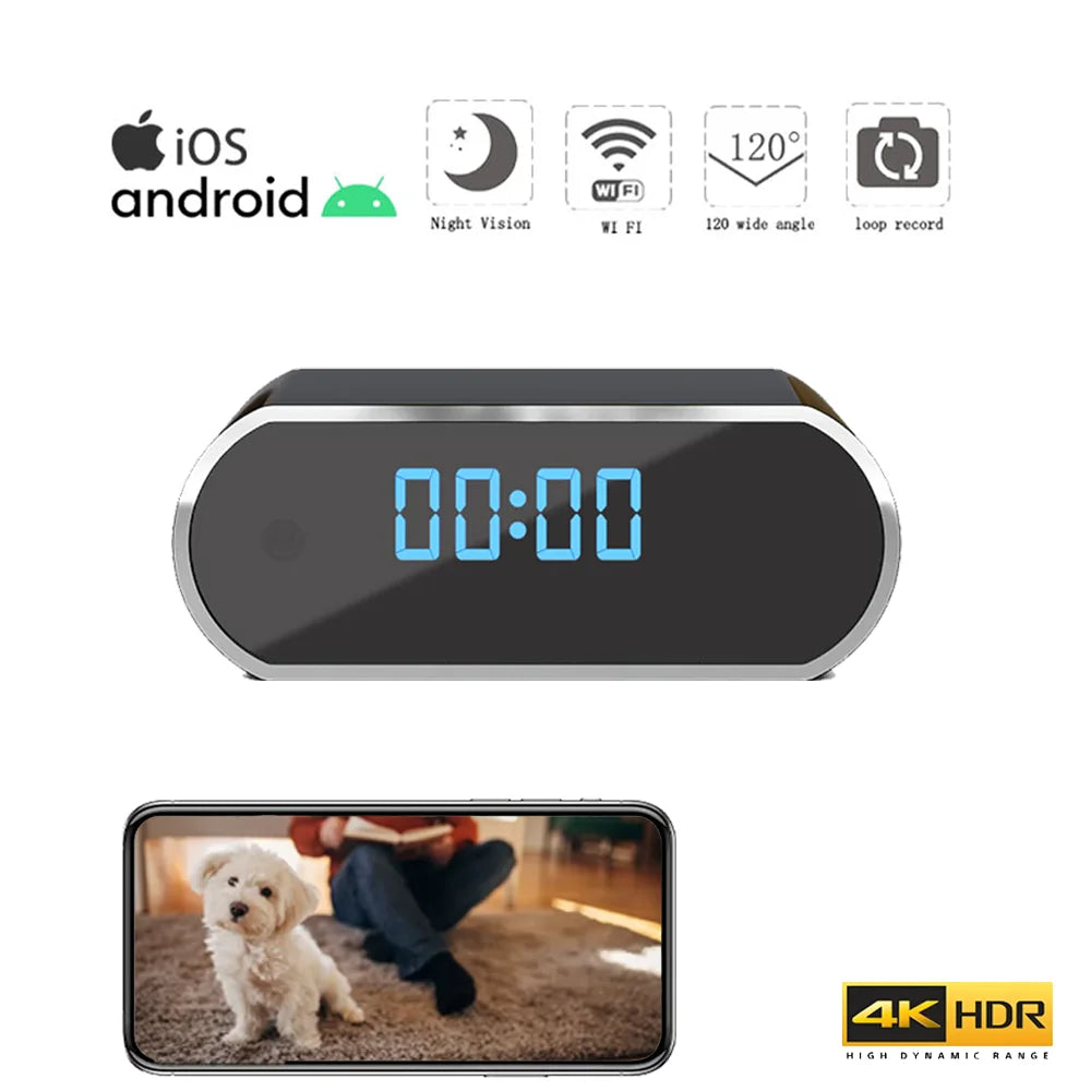 Wireless Alarm Clock With Camera 4K Wireless Alarm Clock With Camera 4K